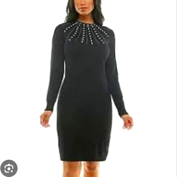 Nine Leonard Black Studded Dress Size 3x - Picture 1 of 6